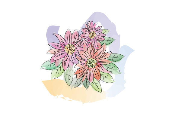 Flower in Watercolor Design and Illustrations