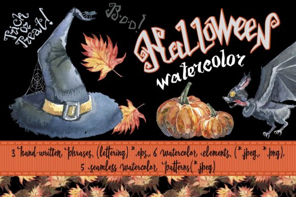 Halloween Watercolor Illustrations