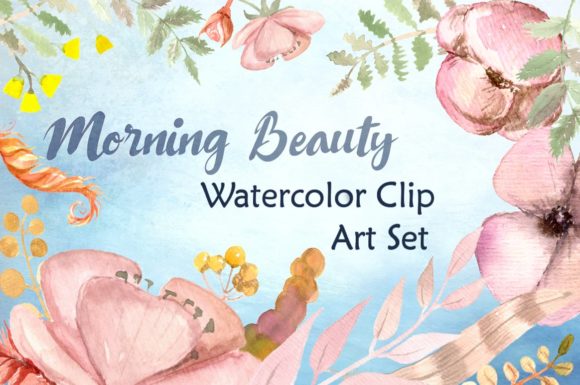 Morning Beauty Watercolor Clipart and Illustrations