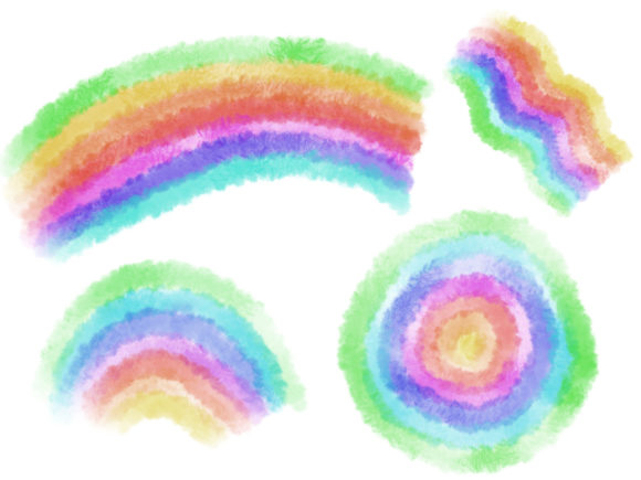 Rainbow Watercolor Freebies