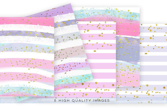 Watercolor Confetti Paper, Clip Art