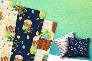 Watercolor Easter Digital Paper and Illustrations
