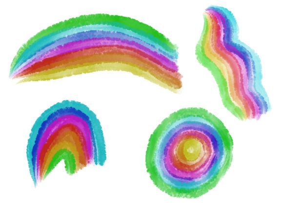 Watercolor Rainbow Freebies for Creative Design