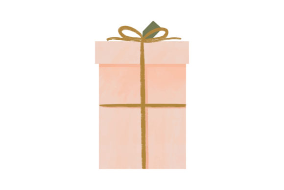 Watercolor Texture Gift Boxes Ribbon