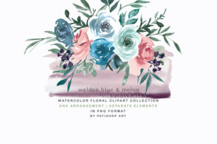 Weldon Blue Melon Watercolor Floral Set & Illustrations